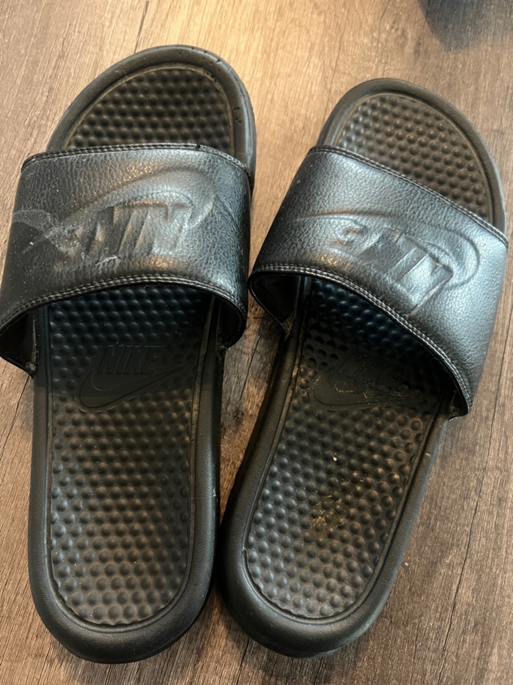 Nike Black Slip-On Slide Sandals